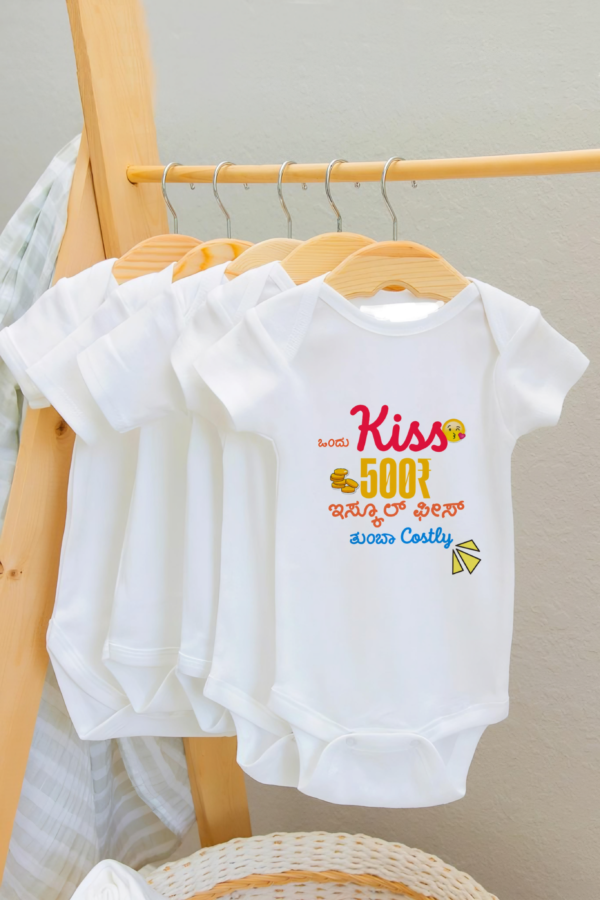 Rompers Mockup First Ever – Kannadadalli Muddina Makkalige First Premium Unisex Romper : School Fees Collection_1