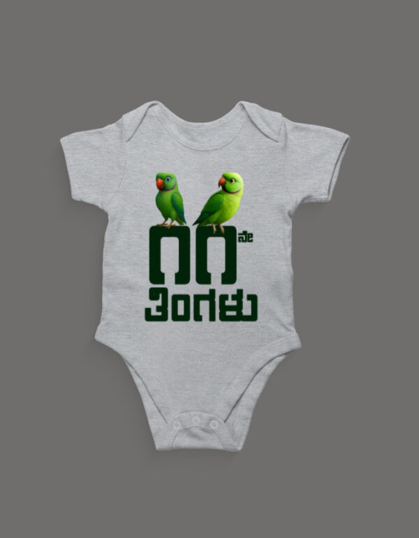 Front_1_c_4-23.jpg First Ever – Kannada Monthly Milestone Baby Rompers (1M–12M) 11th Month_2