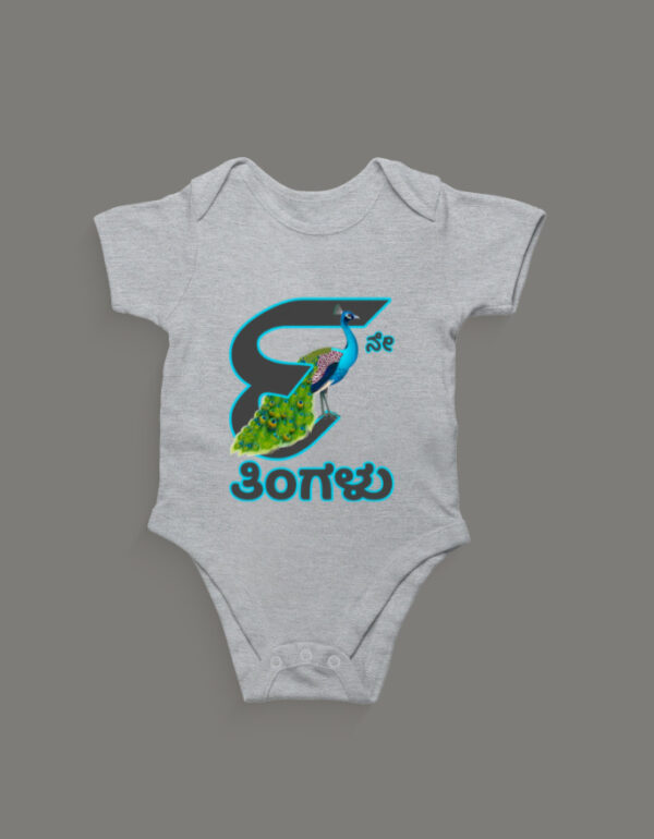 Front_1_c_4-26.jpg First Ever – Kannada Monthly Milestone Baby Rompers (1M–12M) 9th Month_2