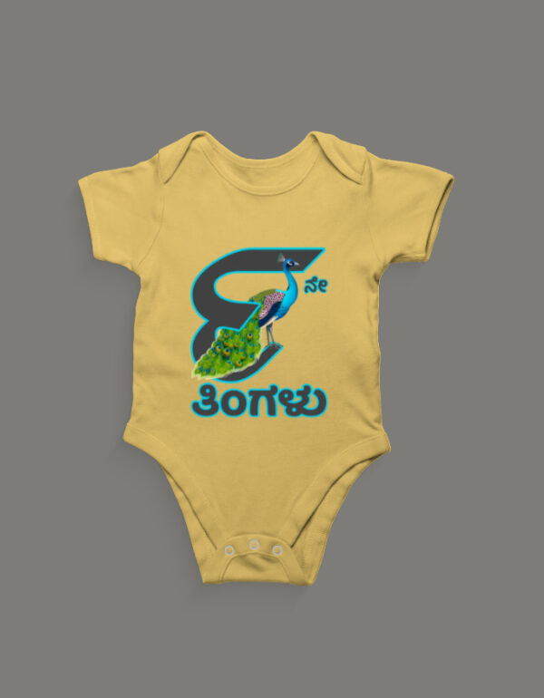 Front_1_c_7-20.jpg First Ever – Kannada Monthly Milestone Baby Rompers (1M–12M) 9th Month_2