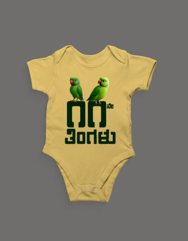 Front_1_c_7-21.jpg First Ever – Kannada Monthly Milestone Baby Rompers (1M–12M) 11th Month_2